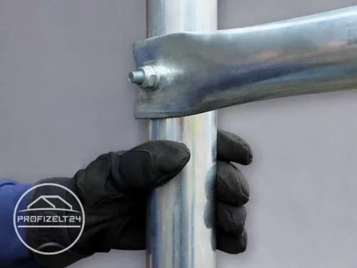 TP Everest 10x20m 3m oldalmagas raktársátor nehezen éghető PRIMEtex 2300 ponyvával, szürke