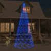 VID karácsonyfa zászlórúdon 1400 kék LED-del 500 cm
