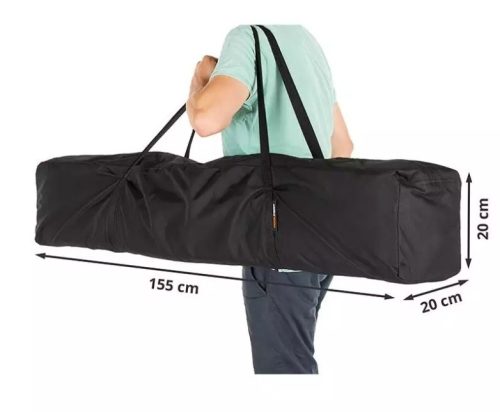 TP 3x3m összecsukható acél pavilon, 2 db oldalfallal - krém