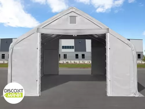 TP Everest 8x12m 4m oldalmagas raktársátor PRIMEtex 2300 ponyvával, szürke