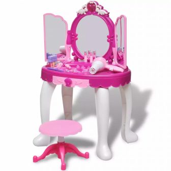 VID Lányka fésülködőasztal tükörrel + kiegészítőkkel
