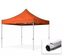   Professional összecsukható sátrak PROFESSIONAL 400g/m2 ponyvával, alumínium szerkezettel, oldalfal nélkül - 3x3m narancssárga