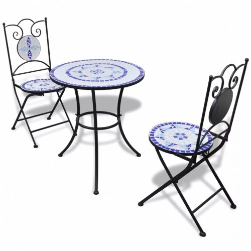 VID Mozaik bisztró kerti étkezőgarnitúra - kék