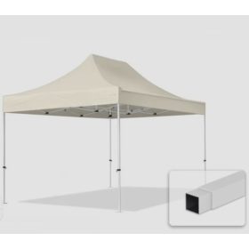   TP 3x4,5m összecsukható acél pavilon, oldalfal nélkül - krém