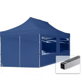   TP 3x6m összecsukható alumínium pavilon, 4 db oldalfallal - kék