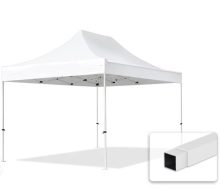   Professional összecsukható sátrak ECO 300g/m2 ponyvával, acélszerkezettel, oldalfal nélkül - 3x4,5m fehér