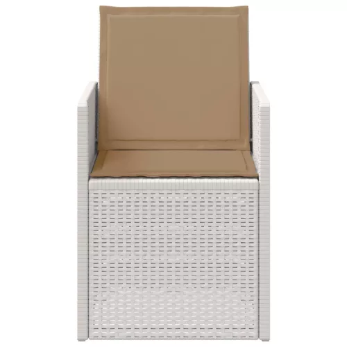  Kerti étkező székek 2 pcs Fehér és Tópszínú PP