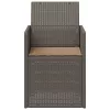  Kerti étkező székek 2 pcs Világosszürke és Taupe PP