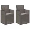  Kerti étkező székek 2 pcs Világosszürke PP