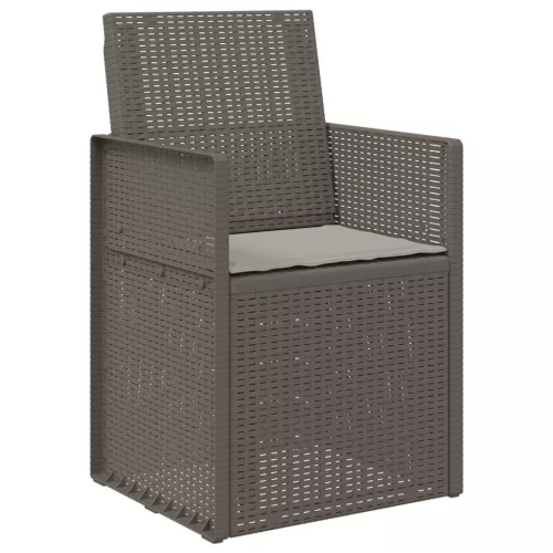  Kerti étkező székek 2 pcs Világosszürke PP