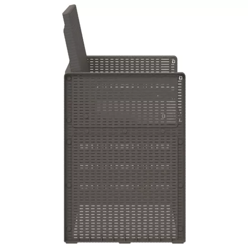  Kerti étkező székek 2 pcs Világosszürke PP