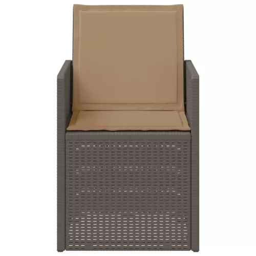  Kerti étkező székek 2 pcs Világosszürke és Taupe PP