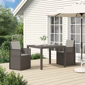  Kerti étkező székek 2 pcs Világosszürke PP