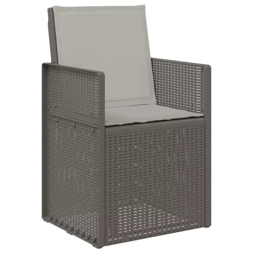  Kerti étkező székek 2 pcs Világosszürke PP