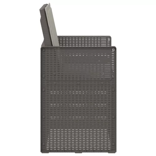  Kerti étkező székek 2 pcs Világosszürke PP