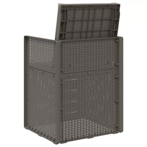  Kerti étkező székek 2 pcs Világosszürke PP