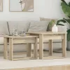  Kávasztal Szett 2 pcs Sonoma tölgy Faanyag