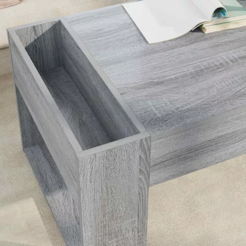  Dohányzóasztal Szürke Sonoma 110 x 50 x 41 cm Faanyag