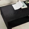  Dohányzóasztal Fekete tölgy 100 x 46 x 35 cm Faanyag