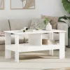 Dohányzóasztal Fehér 90 x 50 x 45 cm Faanyag
