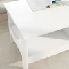  Dohányzóasztal Fehér 90 x 50 x 45 cm Faanyag