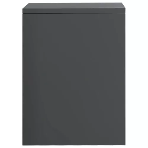  magasfényű szürke szerelt fa éjjeliszekrény 40 x 30 x 40 cm