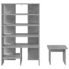  Cipőszekrény polcokkal tárolóval 2 pcs Beton Szürke Faanyag