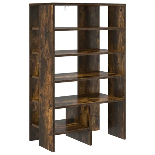  Cipőszekrény polcokkal tárolóval 2 pcs Füstölt tölgy Faanyag