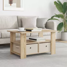    Dohányzóasztal fiókkal Sonoma tölgy 77 x 55 x 42 cm Faanyag