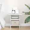  Éjjeli asztal fiókkal Fehér 41 x 40 x 45 cm Faanyag