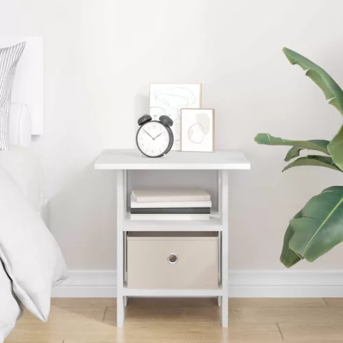  Éjjeli asztal fiókkal Fehér 41 x 40 x 45 cm Faanyag