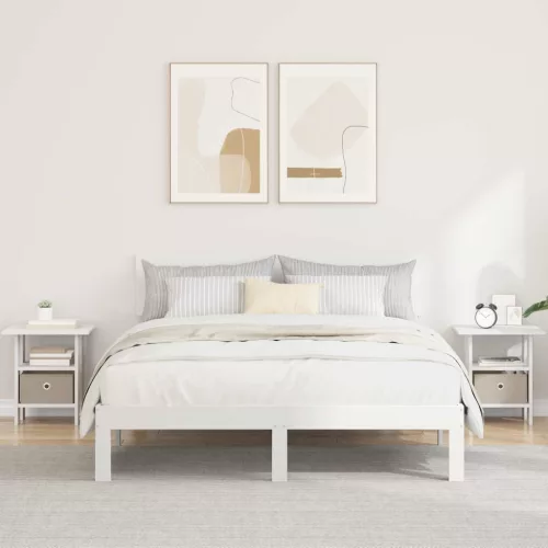  Éjjeli asztal fiókkal 2 pcs Fehér 41 x 40 x 45 cm Faanyag