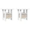  Éjjeli asztal fiókkal 2 pcs Fehér 41 x 40 x 45 cm Faanyag