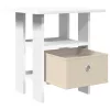  Éjjeli asztal fiókkal 2 pcs Fehér 41 x 40 x 45 cm Faanyag