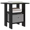  Éjjeli asztal 2 pcs Fekete tölgy 41 x 40 x 45 cm Faanyag