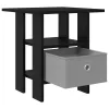  Éjjeli asztal 2 pcs Fekete tölgy 41 x 40 x 45 cm Faanyag