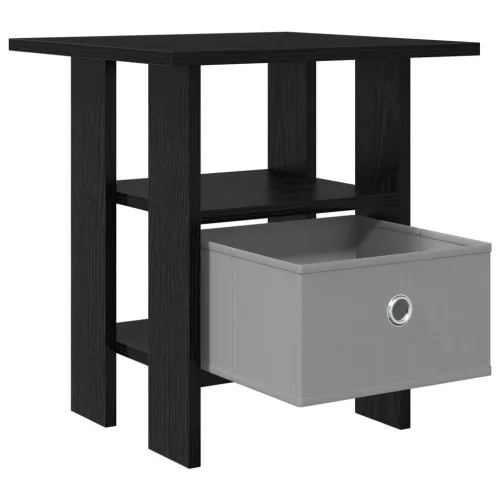  Éjjeli asztal 2 pcs Fekete tölgy 41 x 40 x 45 cm Faanyag