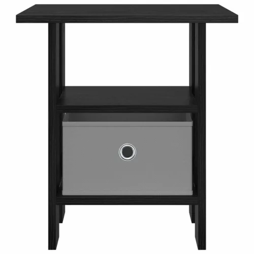  Éjjeli asztal 2 pcs Fekete tölgy 41 x 40 x 45 cm Faanyag