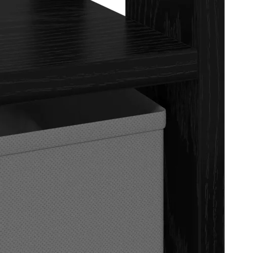  Éjjeli asztal 2 pcs Fekete tölgy 41 x 40 x 45 cm Faanyag