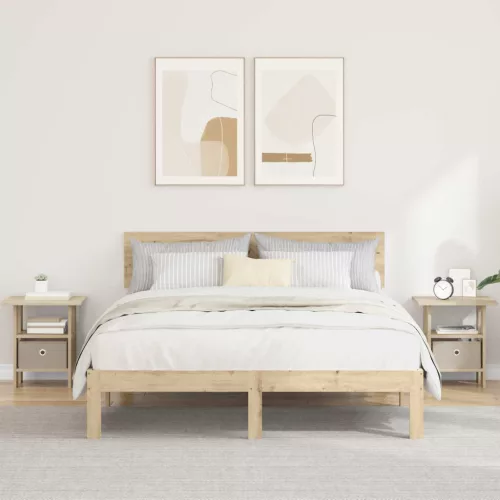  Éjjeli asztal 2 pcs Sonoma tölgy 41 x 40 x 45 cm Faanyag