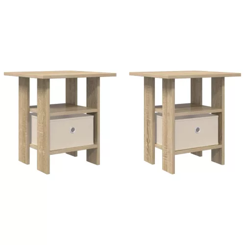  Éjjeli asztal 2 pcs Sonoma tölgy 41 x 40 x 45 cm Faanyag