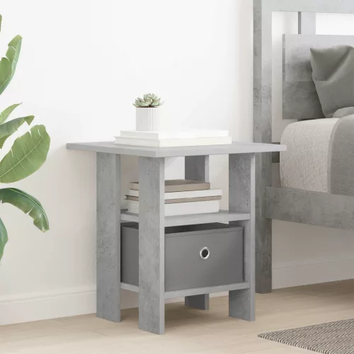  Éjjeli asztal 2 pcs Beton Szürke 41 x 40 x 45 cm Faanyag