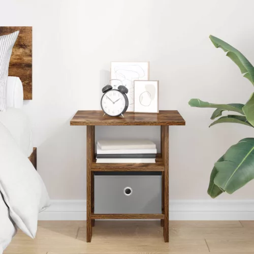 Éjjeli asztal fiókkal Füstölt tölgy 41 x 40 x 45 cm Faanyag