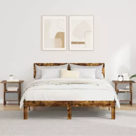    Éjjeli asztal 2 pcs Füstölt tölgy 41 x 40 x 45 cm Faanyag