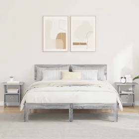  Éjjeli asztal 2 pcs Szürke Sonoma 41 x 40 x 45 cm Faanyag