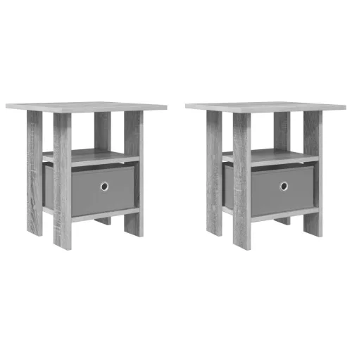  Éjjeli asztal 2 pcs Szürke Sonoma 41 x 40 x 45 cm Faanyag