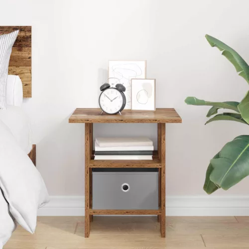  Éjjeli asztal fiókkal Öreg fa 41 x 40 x 45 cm Faanyag