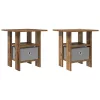  Éjjeli asztal fiókkal 2 pcs Öreg fa 41 x 40 x 45 cm Faanyag