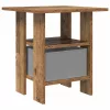  Éjjeli asztal fiókkal 2 pcs Öreg fa 41 x 40 x 45 cm Faanyag