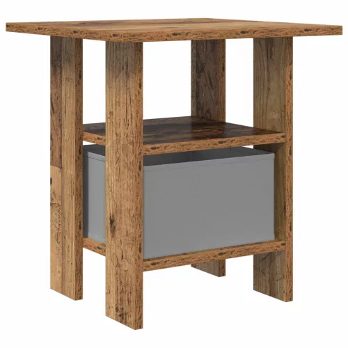  Éjjeli asztal fiókkal 2 pcs Öreg fa 41 x 40 x 45 cm Faanyag